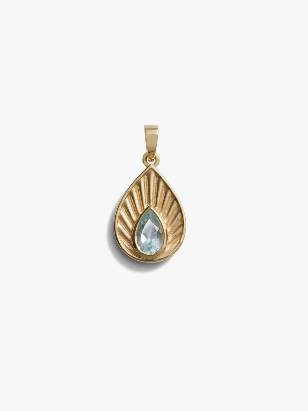 Awe Inspired Aura Pendant in Blue Swiss Topaz